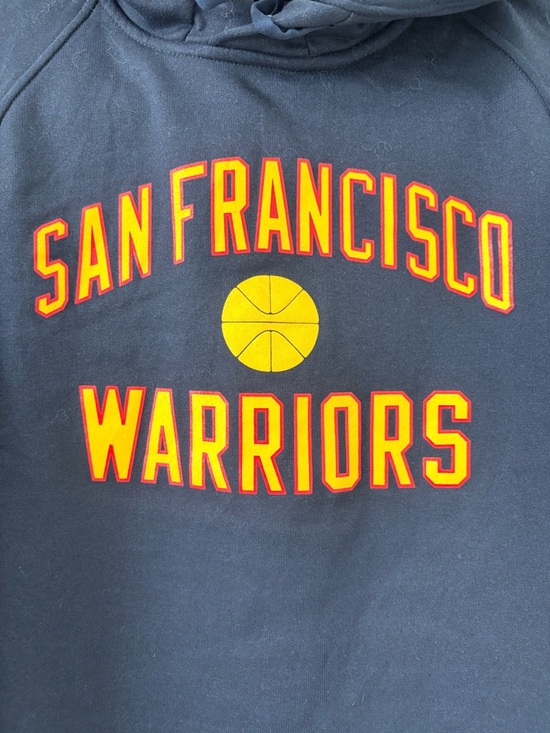 Lululemon x NBA San Francisco Warriors City Sweat Pullover Hoodie Sz L Navy EUC - Picture 2 of 9